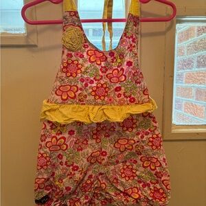 Mustard Pie Pink and Yellow Floral Romper